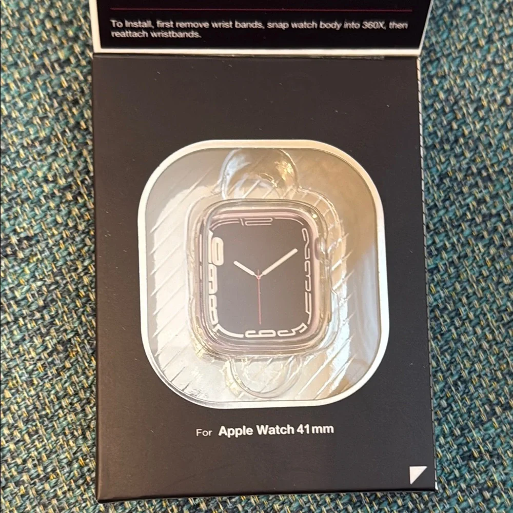 Raptic 360X Glass Hybrid Screen Protector Bumper for Apple Watch 41mm